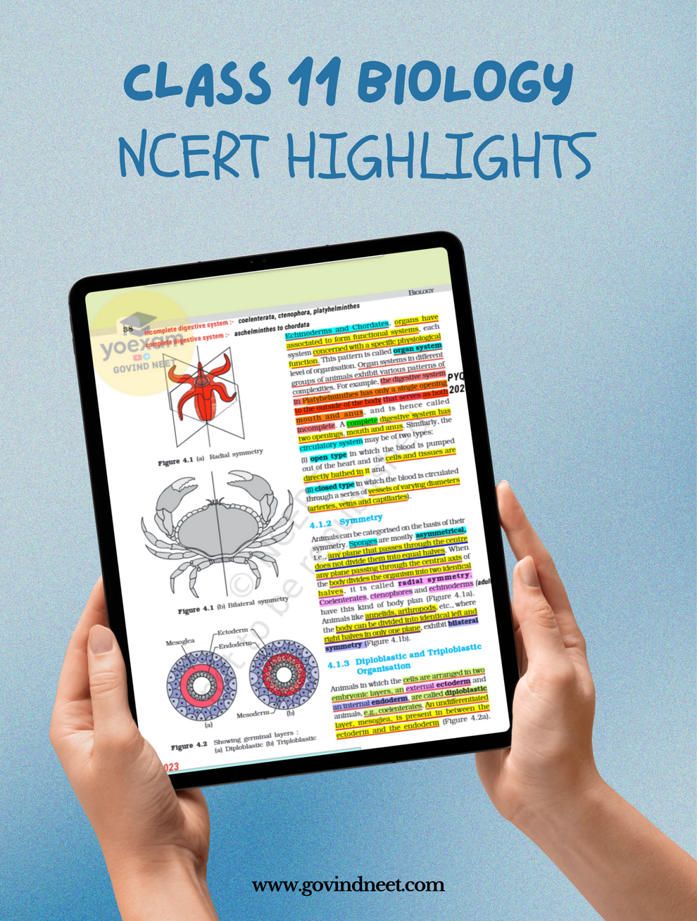 Complete Class 11 Biology NCERT Highlights PDF – Govind NEET
