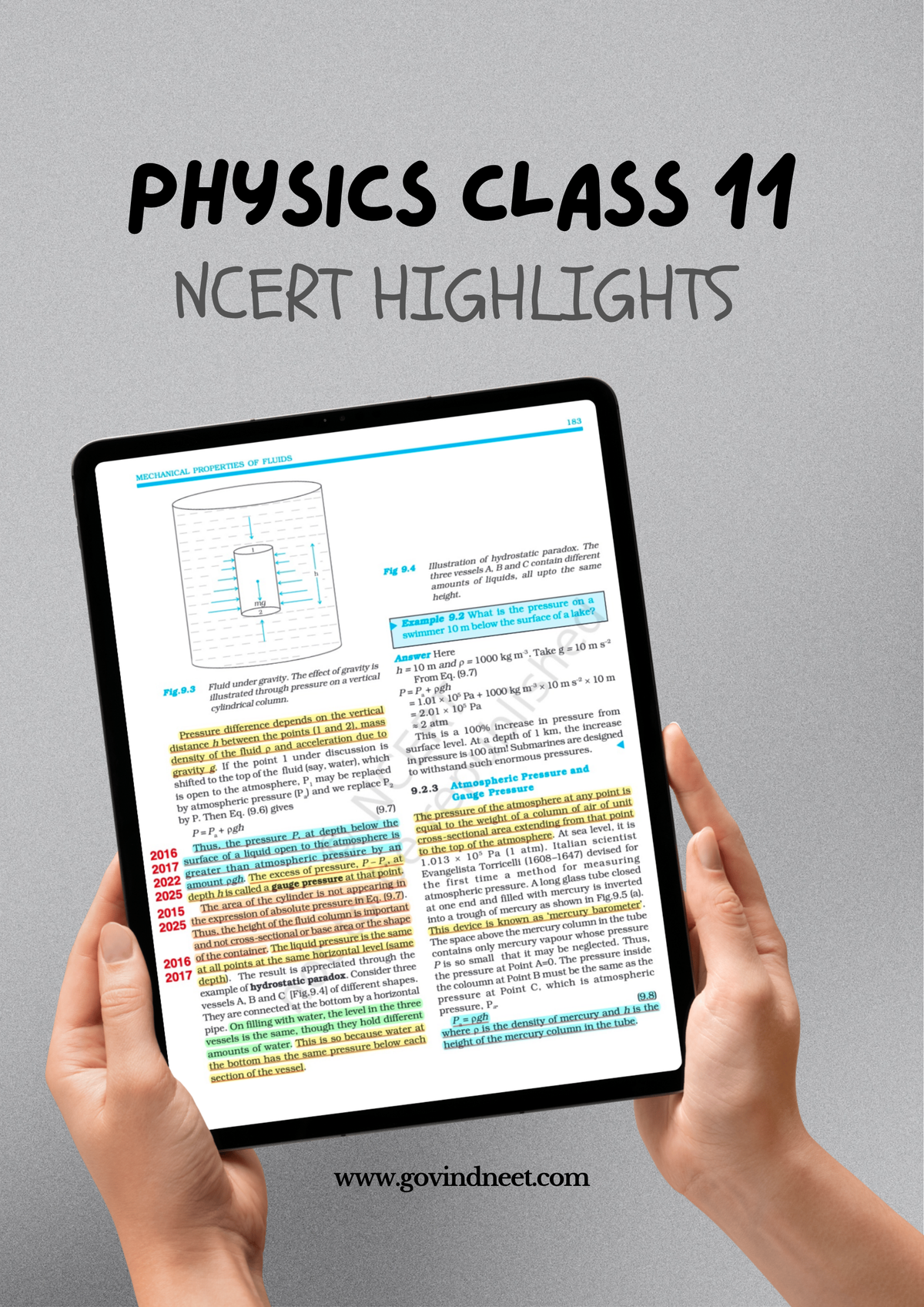 Complete Physics Class 11 NCERT Highlights PDF